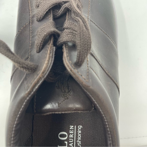 Polo Ralph Lauren Mens Size 10 Sayer Dark Brown Leather Shoes lace New main image 10
